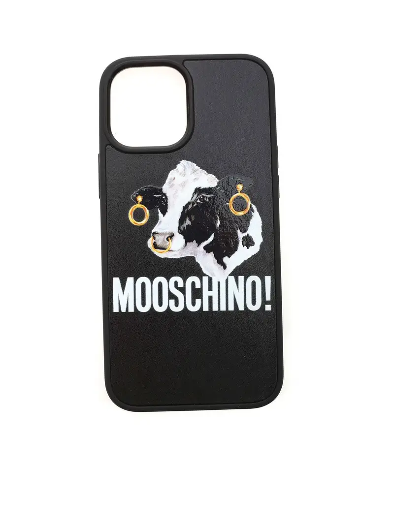 Cover iPhone 12 Pro max Cow nera Nero