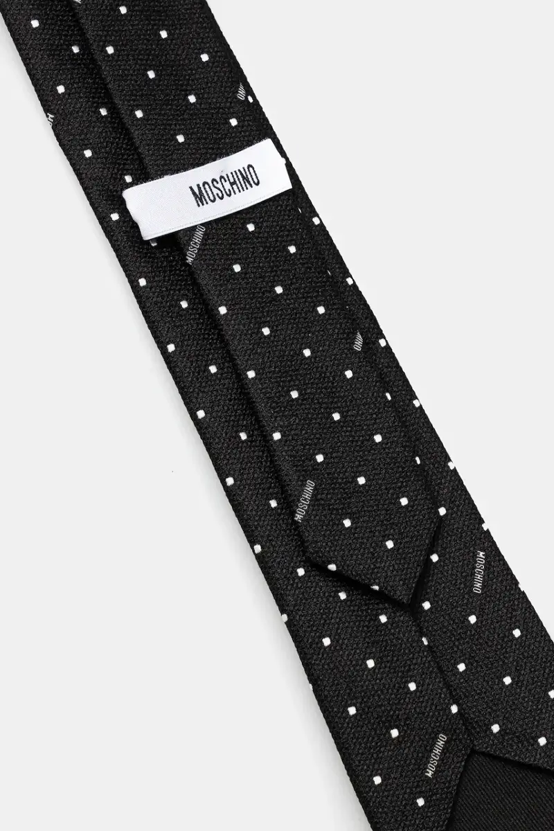 cravatta in seta colore nero M5513 55058 miniatura 2