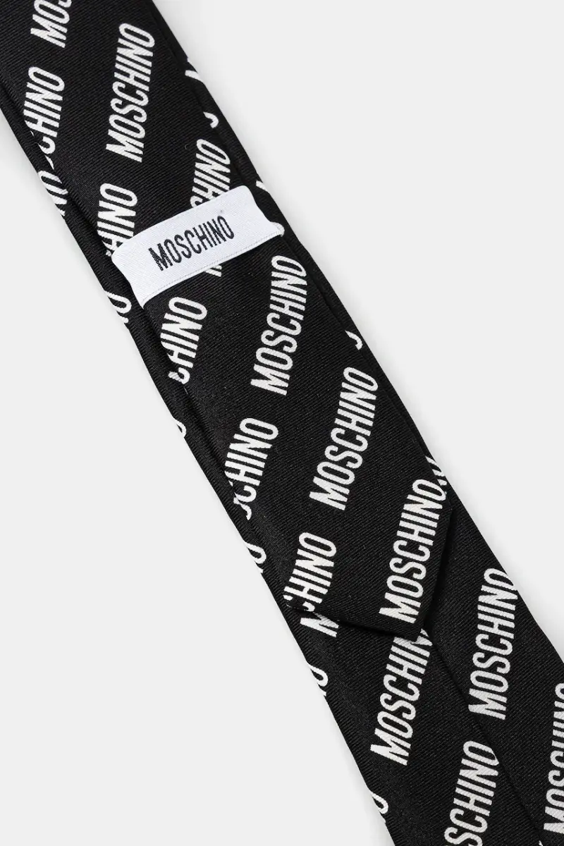 cravatta in seta colore nero M5863 55009 miniatura 2