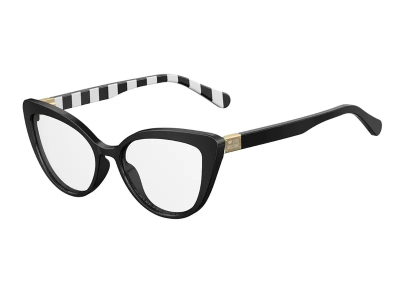 Moschino Donna MOL500 807 Montature da vista Plastica Nero Cat Eye