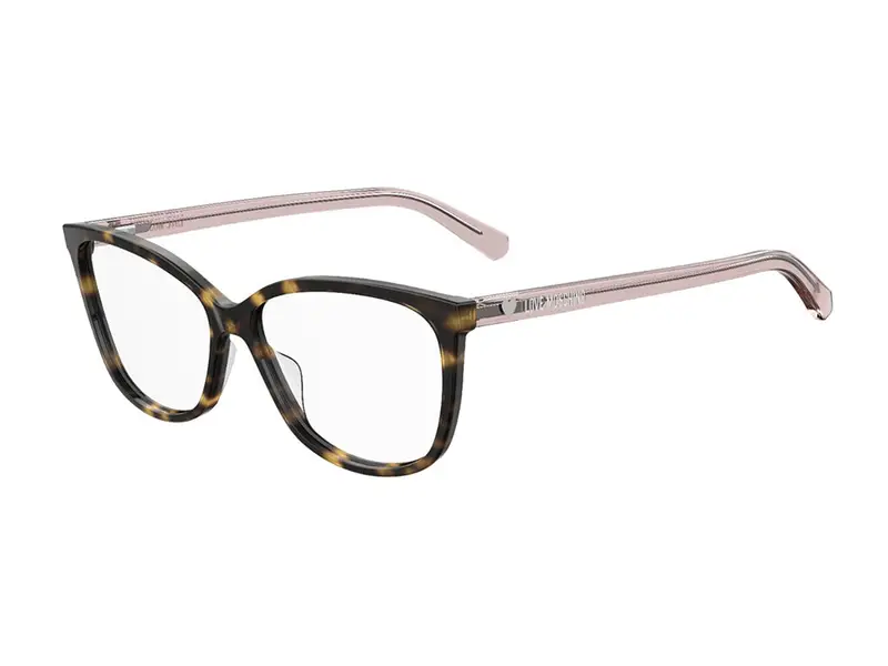 Moschino Donna MOL546 086 Montature da vista Acetato Havana Squadrata