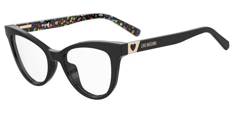 Moschino Donna MOL576 807 Montature da vista Acetato Nero Cat Eye