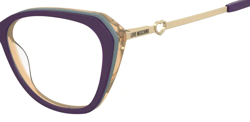 Moschino Donna MOL653 6WY Montature da vista Acetato Viola Squadrata Normale miniatura 2
