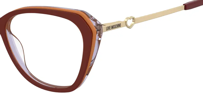 Moschino Donna MOL653 95E Montature da vista Acetato Marrone Squadrata Normale miniatura 2