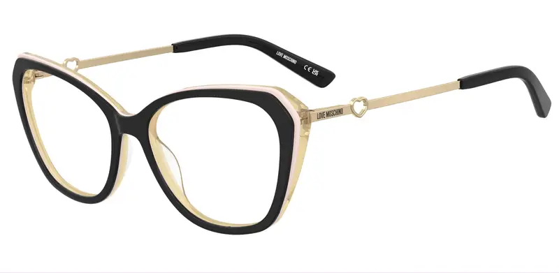 Moschino Donna MOL653 SZE Montature da vista Acetato Nero  Squadrata Normale
