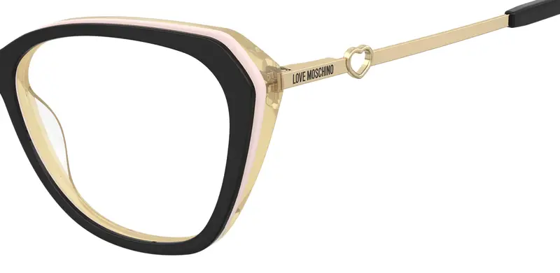 Moschino Donna MOL653 SZE Montature da vista Acetato Nero Squadrata Normale miniatura 2