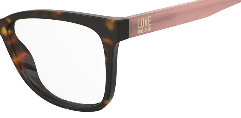 Moschino Donna MOL660 086 Montature da vista Acetato Havana Squadrata Normale miniatura 2