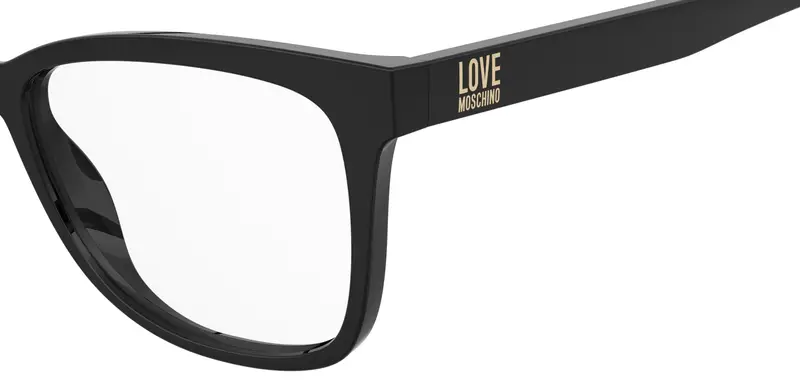 Moschino Donna MOL660 807 Montature da vista Acetato Nero Squadrata Normale miniatura 2