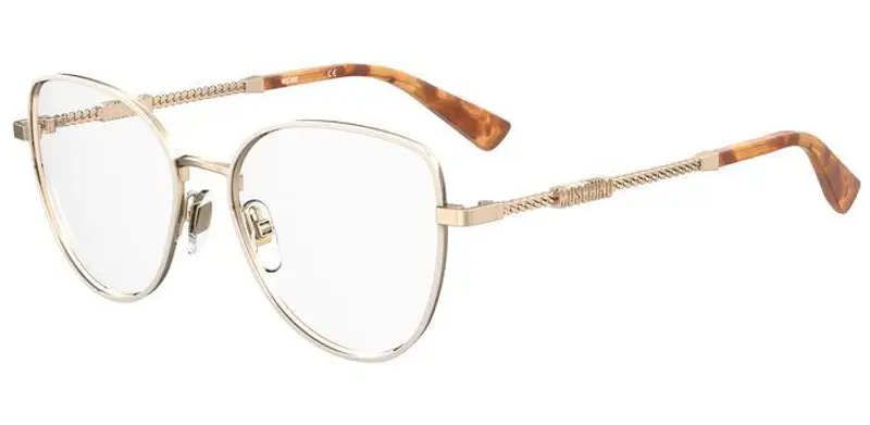 Moschino Donna MOS601 IJS Montature da vista Acciaio Oro / Avorio Cat Eye