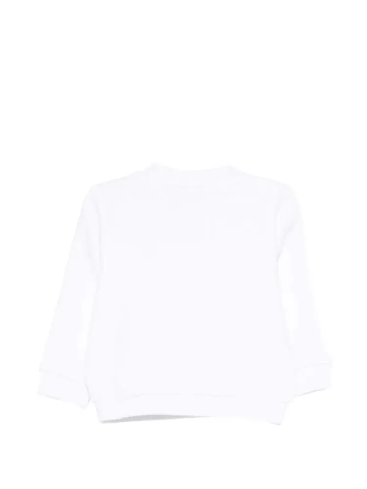 felpa bianca neonato logo teddy miniatura 2