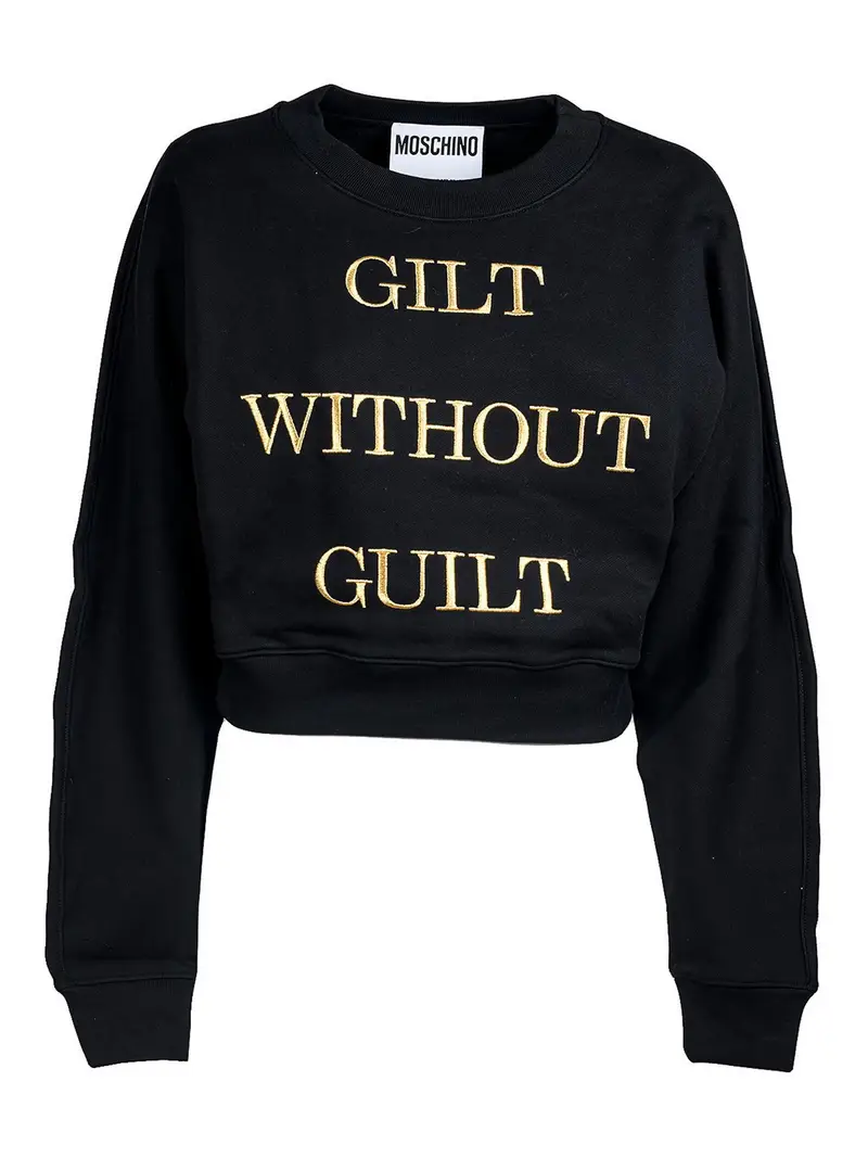 Felpa in cotone biologico Nero