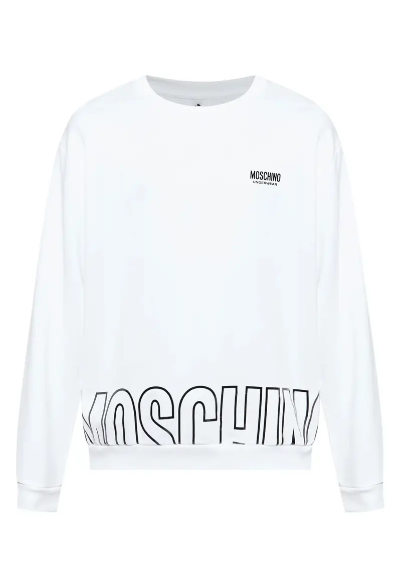 FELPA MOSCHINO UNDERWEAR BIANCO