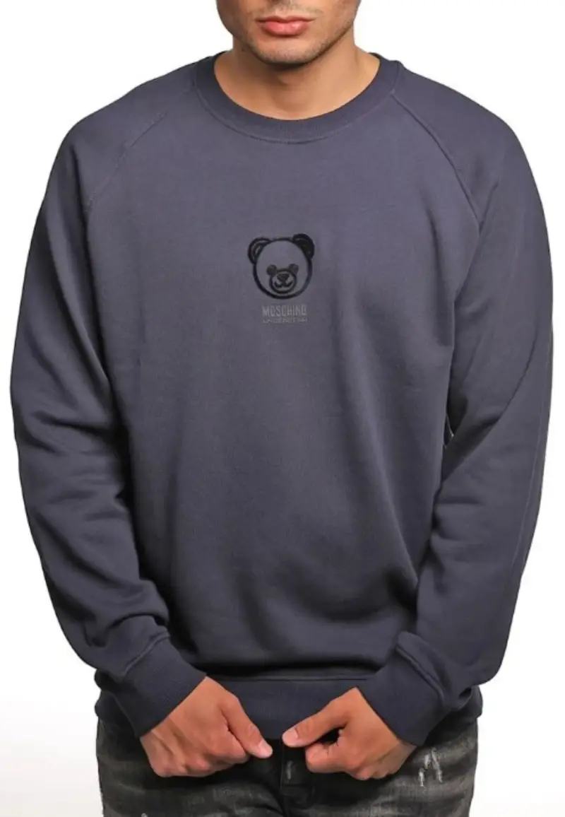 FELPA MOSCHINO UNDERWEAR BLU