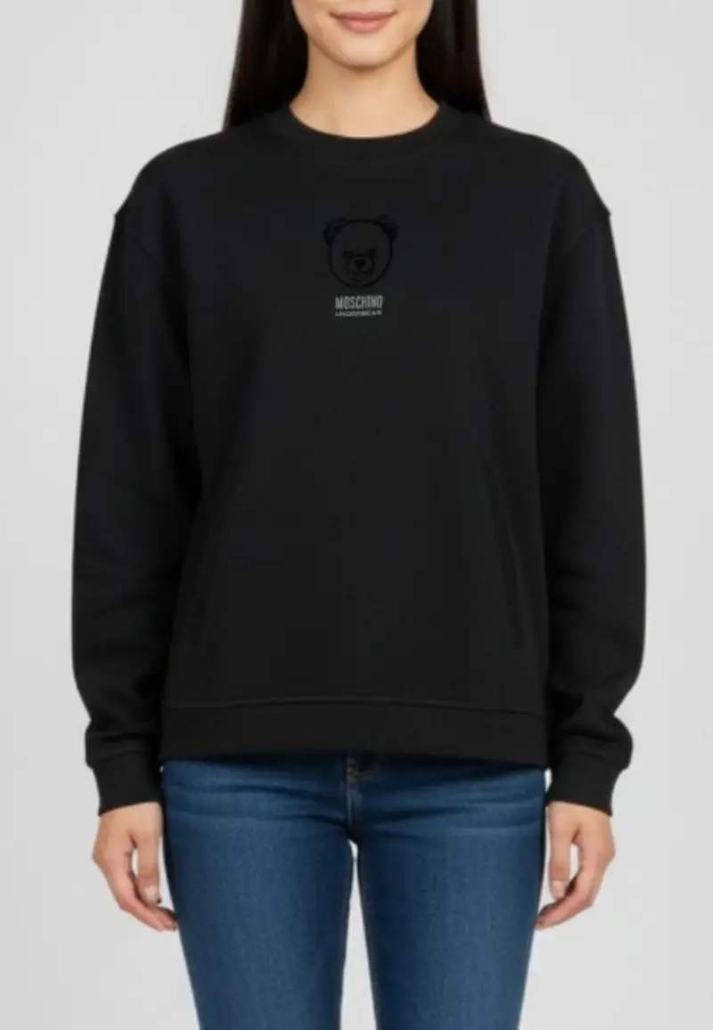 FELPA MOSCHINO UNDERWEAR NERO