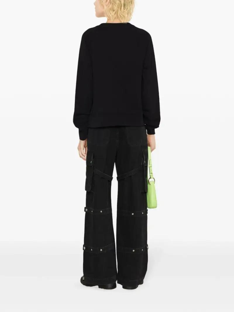 Felpa nera mini ricamo miniatura 2