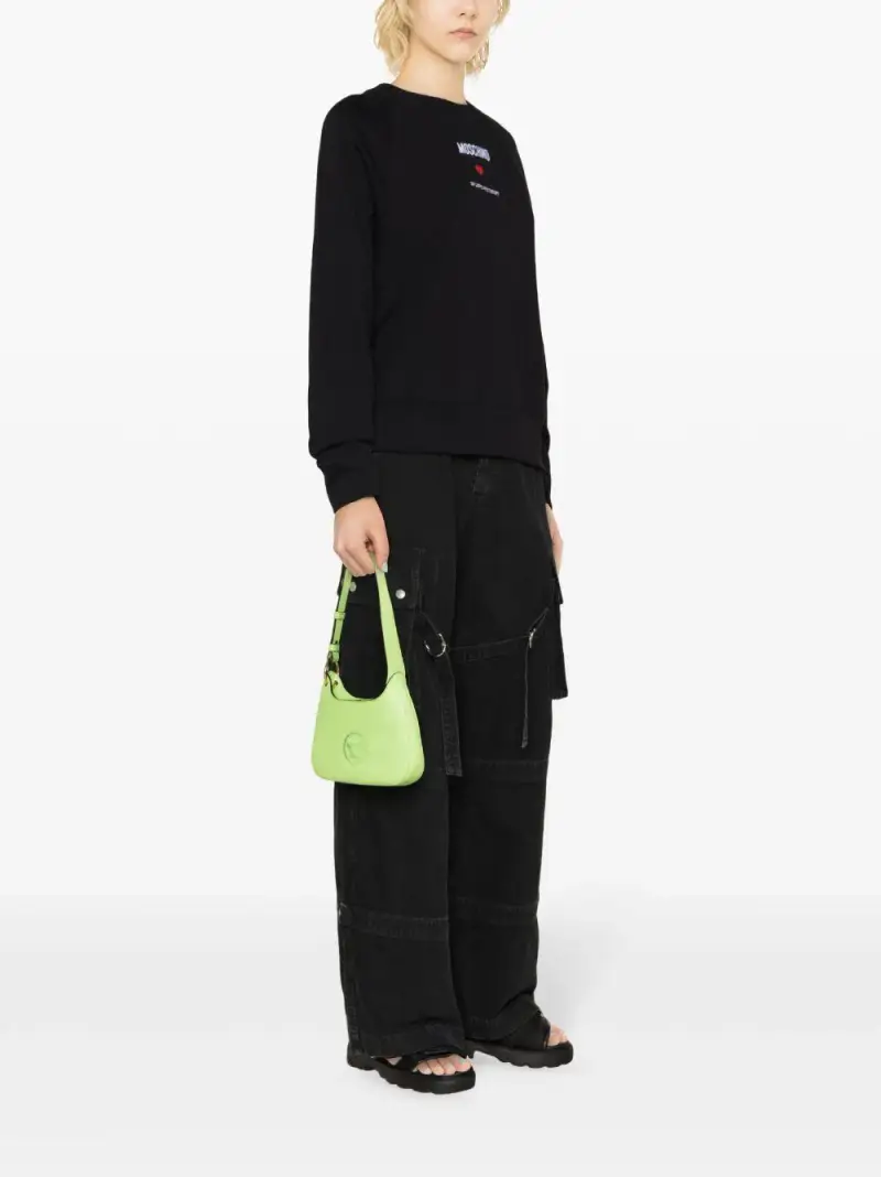 Felpa nera mini ricamo miniatura 3