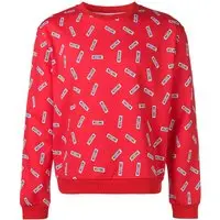 Felpa rossa rettangoli logati miniatura 4