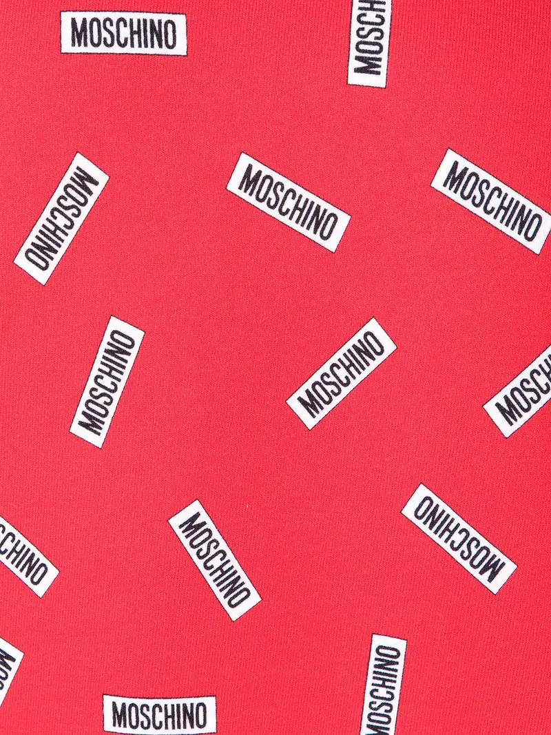 Felpa rossa rettangoli logati Rosso miniatura 3