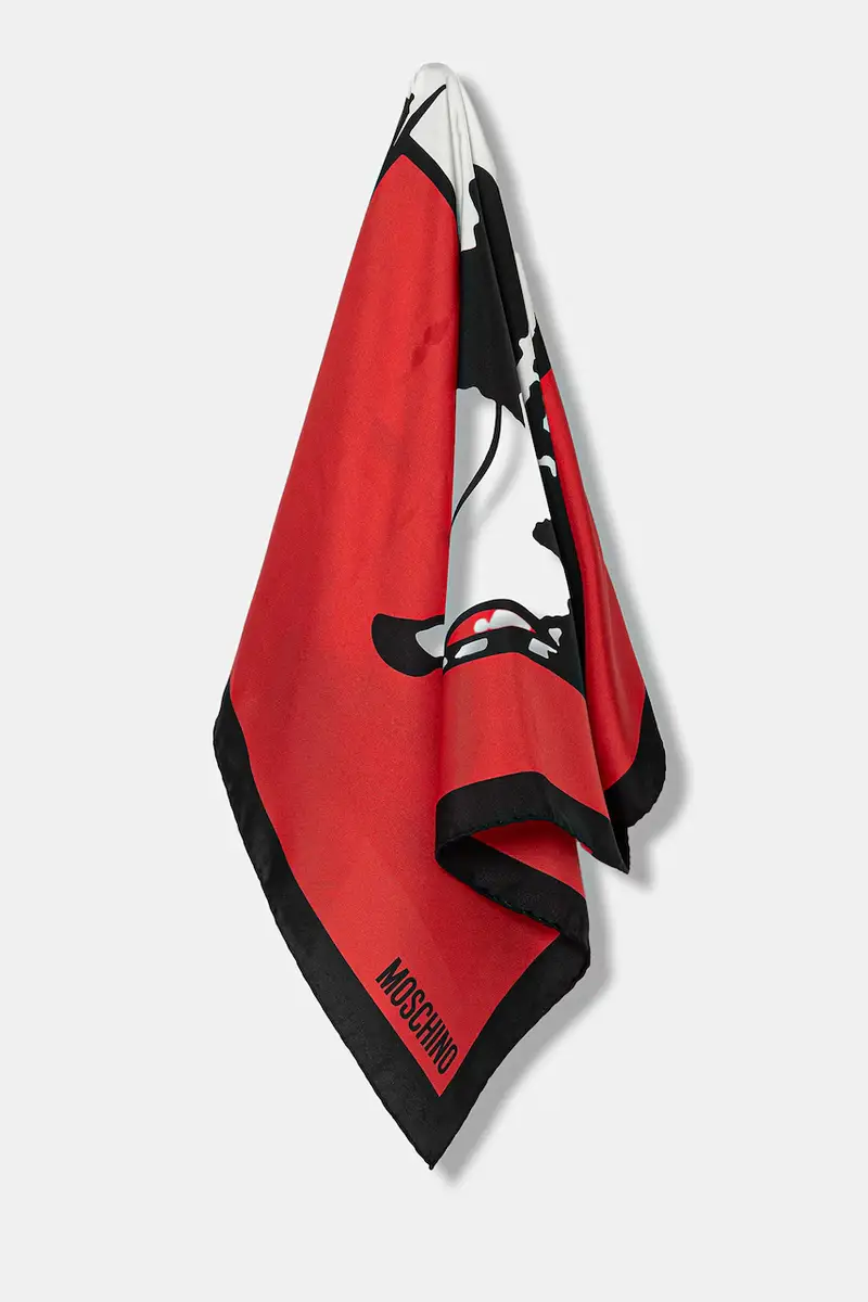 foulard in seta donna colore rosso M3287 3549