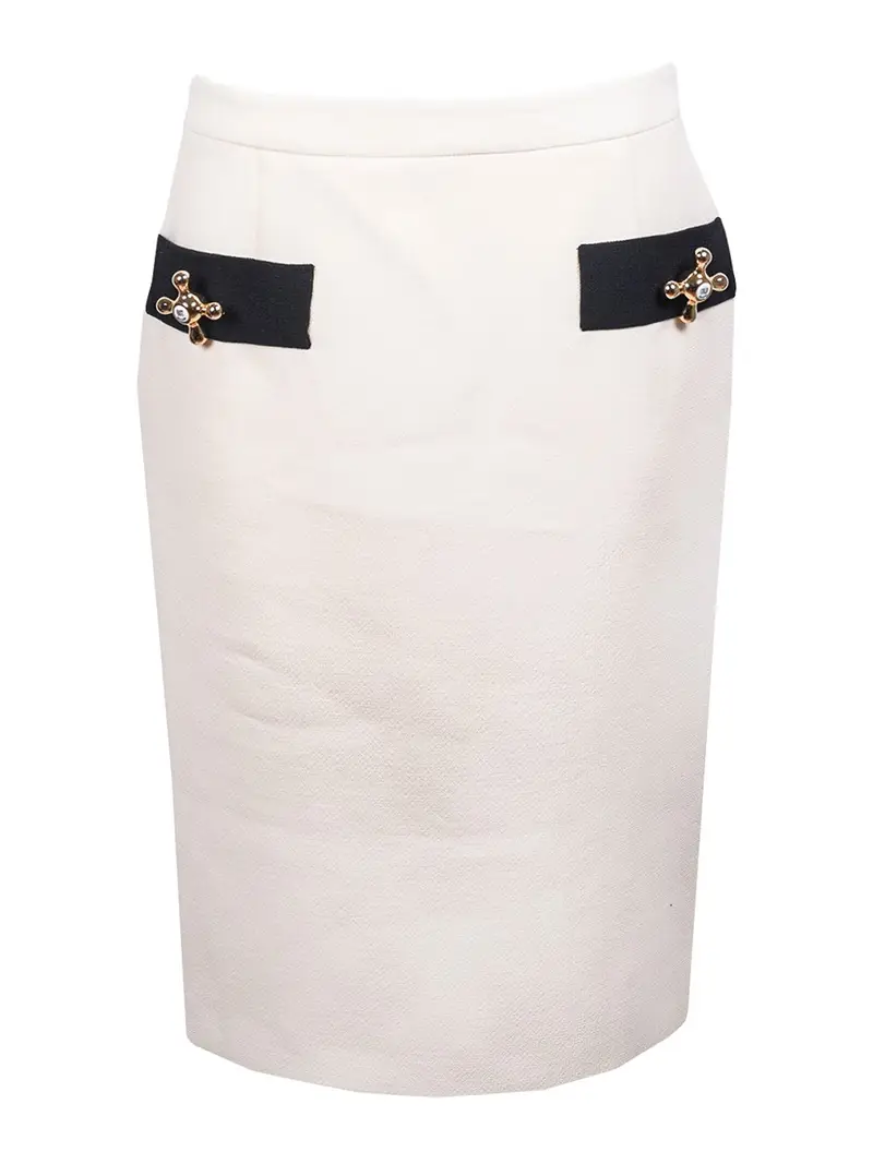 Gonna di lana Bianco