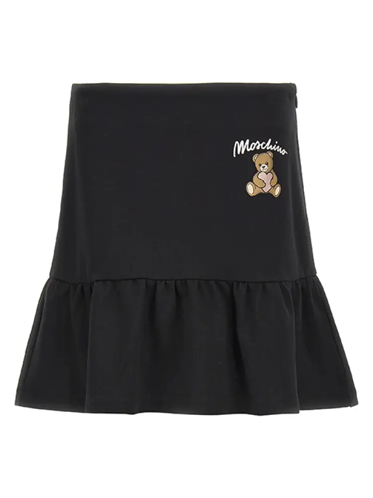 gonna kids/junior nera con stampa logo teddy