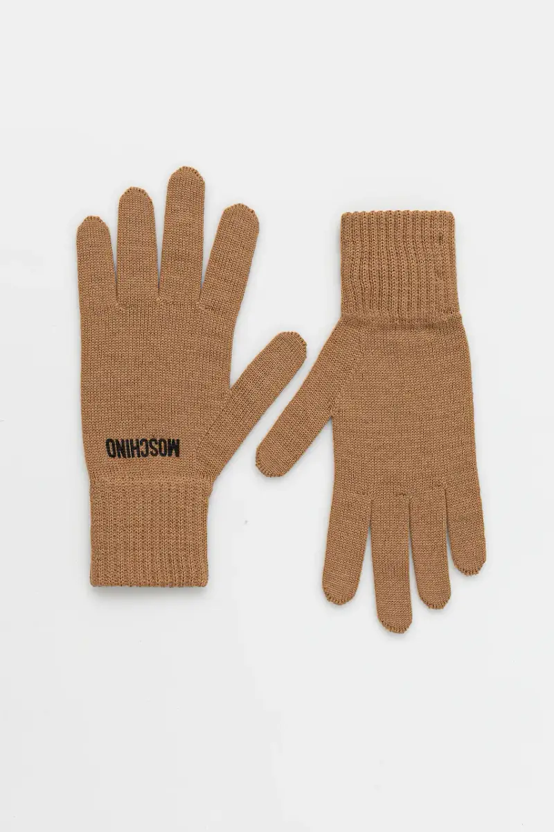 guanti con lana colore marrone M3326 65444