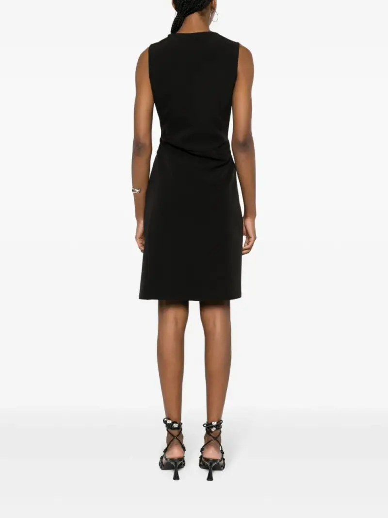 Abito nero con arricciatura Nera miniatura 2