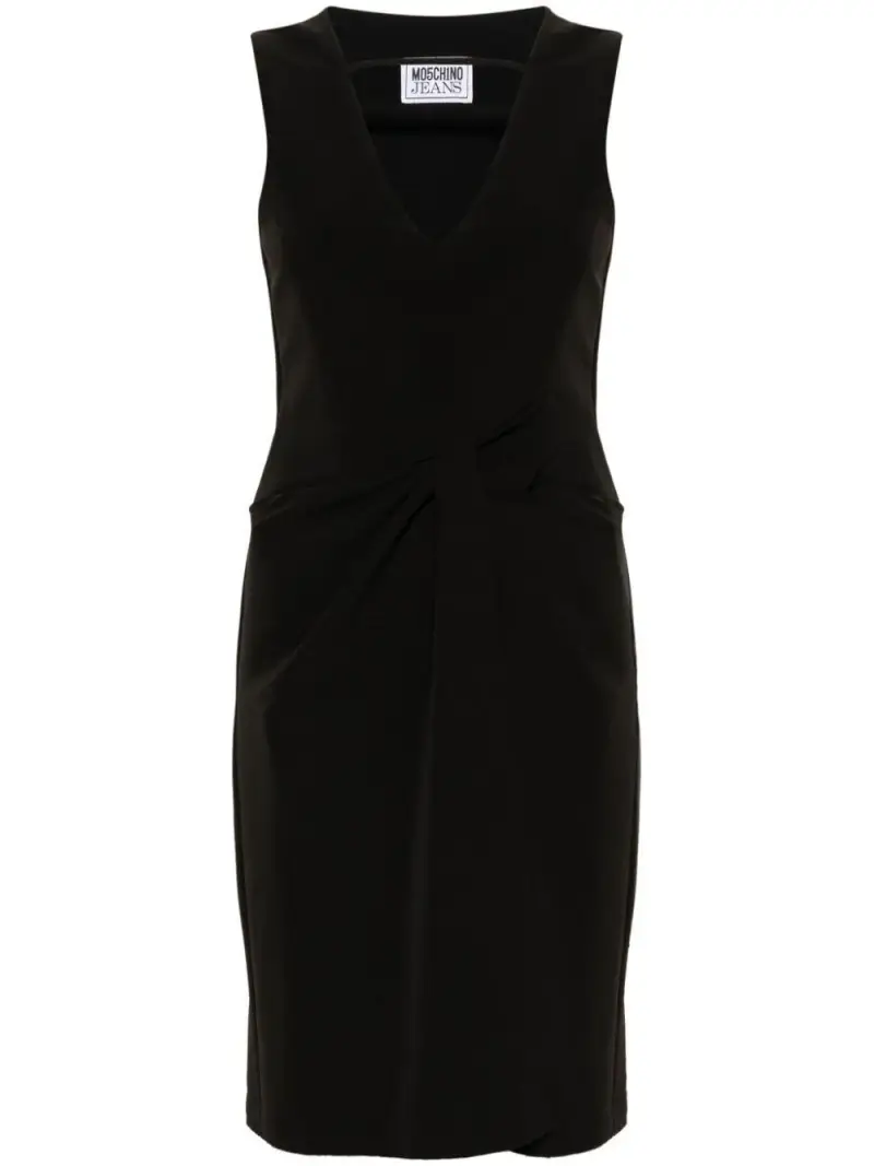 Abito nero con arricciatura Nera