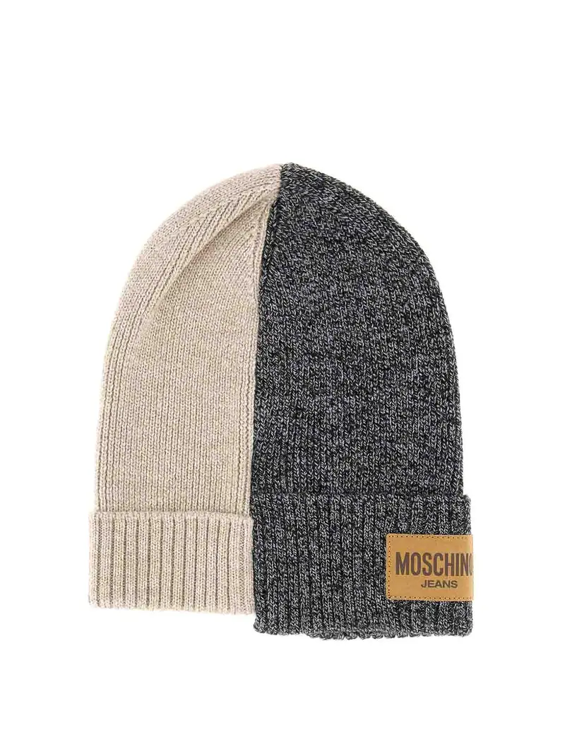 Berretto In Lana Con Logo Grigio