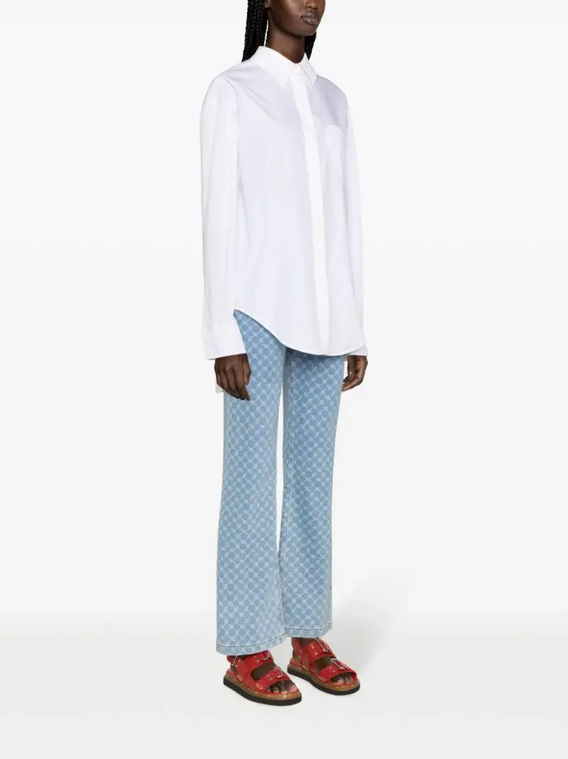 Camicia bianca patch heart miniatura 2