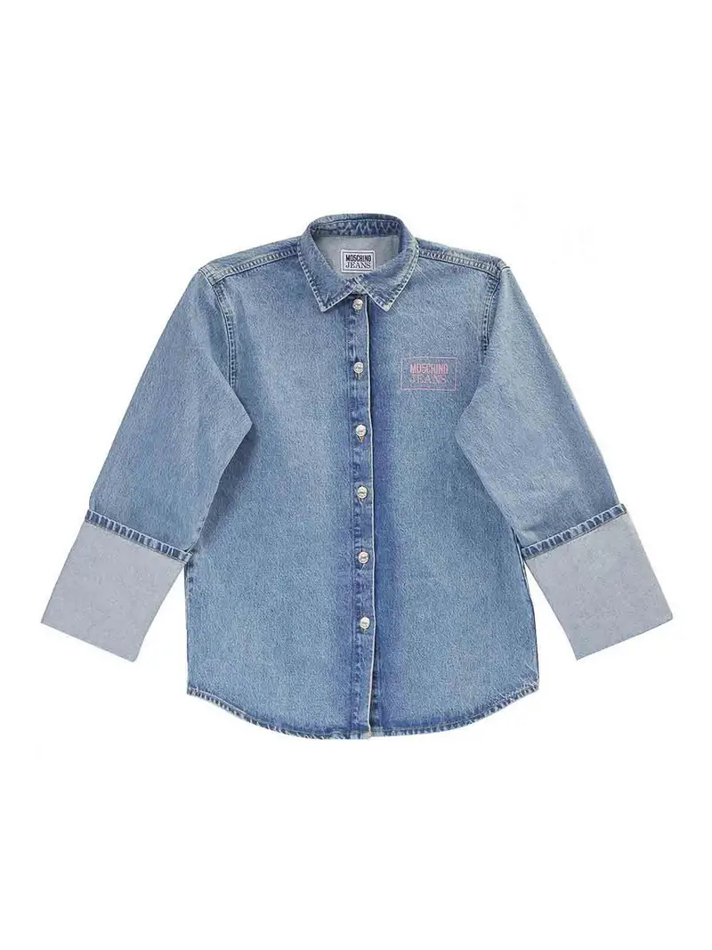 Camicia Risvolto 14 Oz Denim Blu