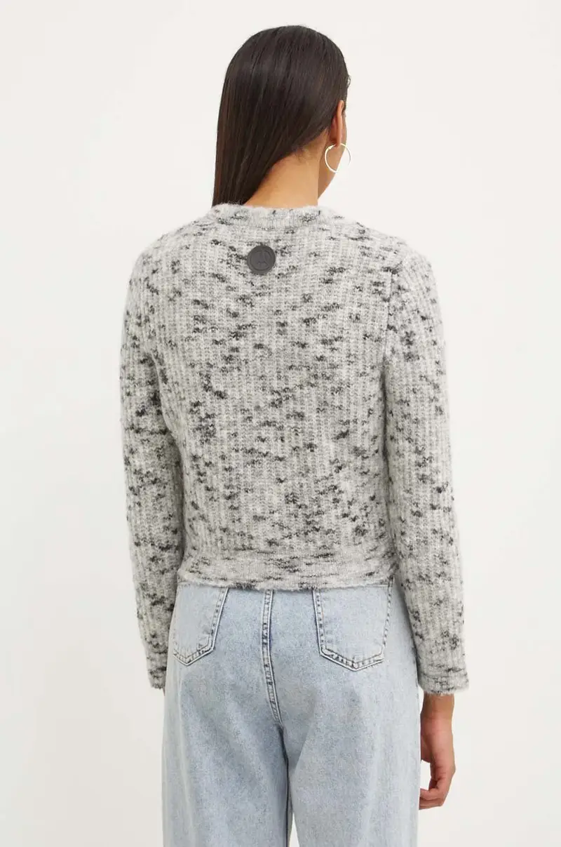 cardigan con aggiunta di lana colore grigio 0904.8202 miniatura 3