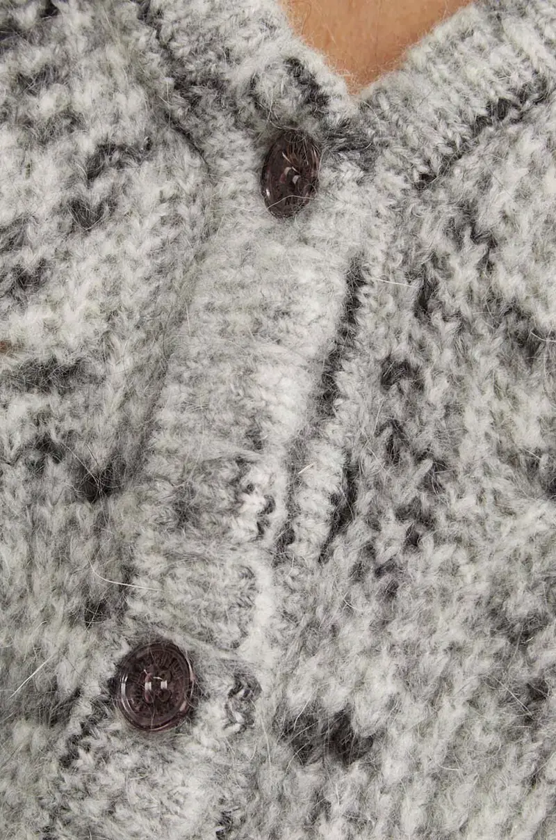 cardigan con aggiunta di lana colore grigio 0904.8202 miniatura 5