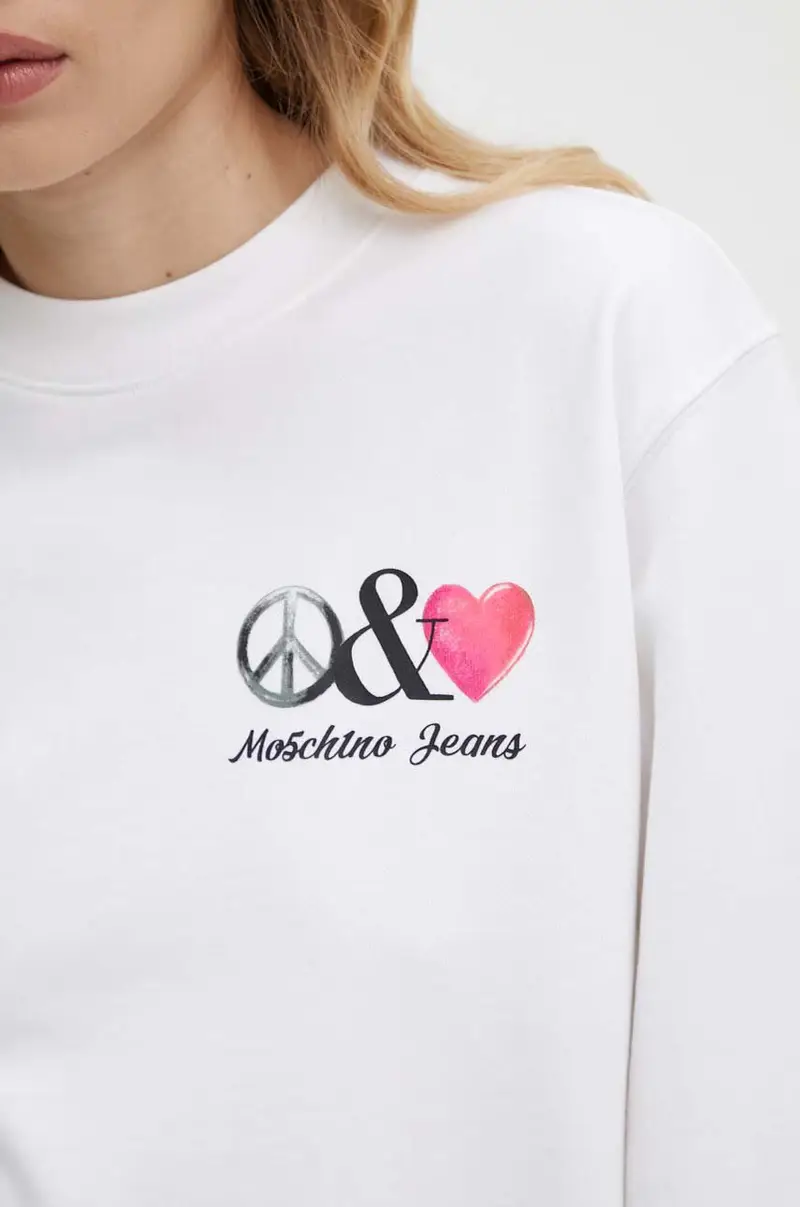 felpa in cotone donna colore bianco 1706.8233 miniatura 5