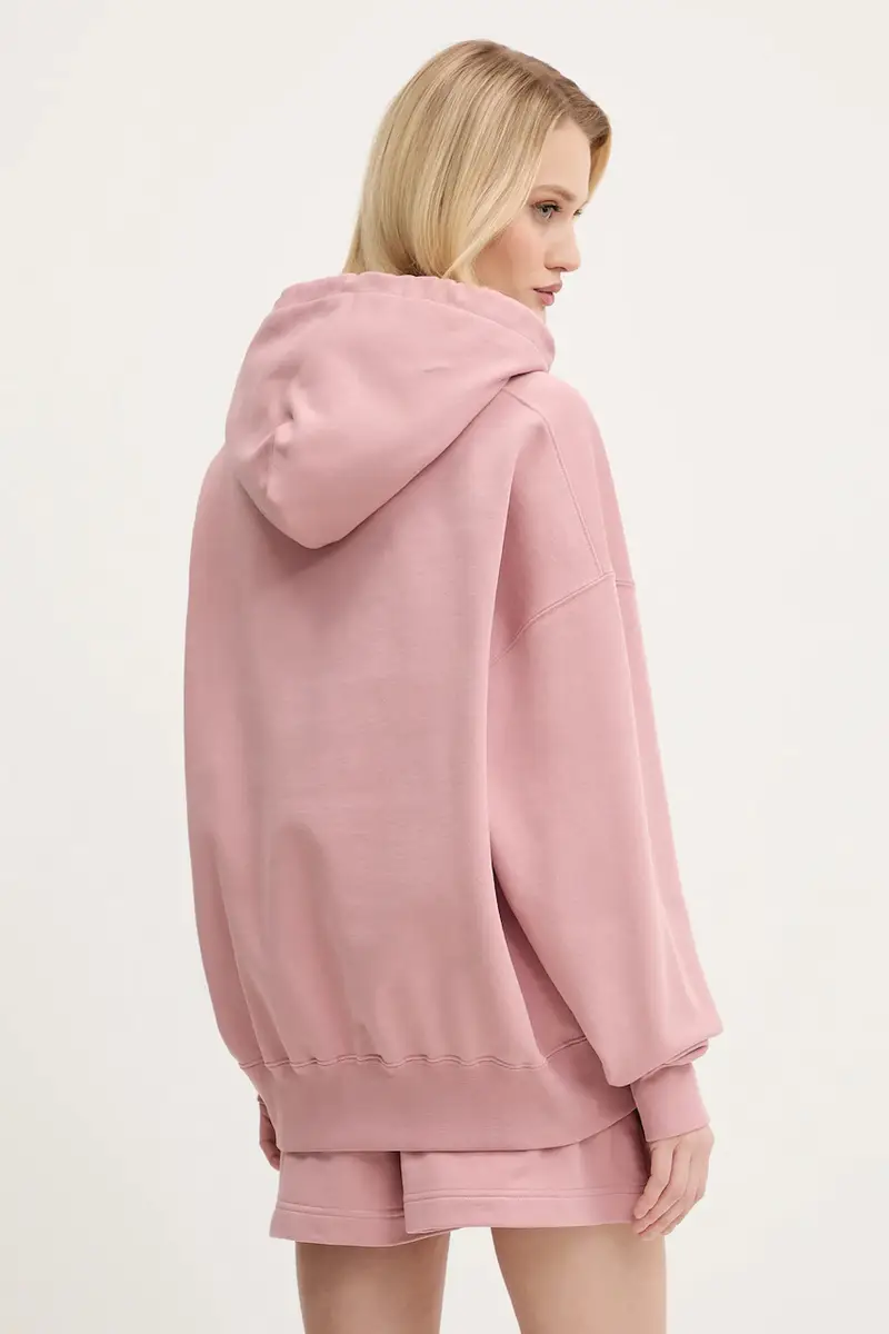 felpa in cotone donna colore rosa con cappuccio 1708 3228 miniatura 3