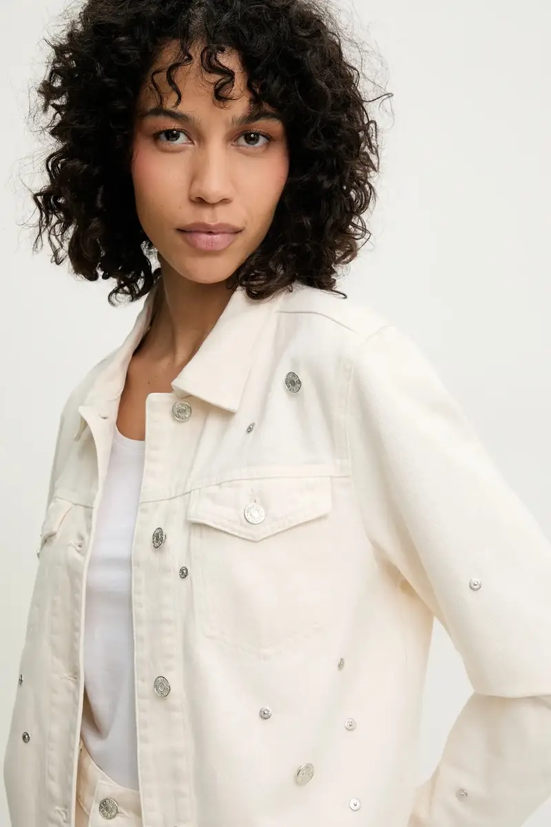 giacca in cotone colore beige 0507 3718 miniatura 4