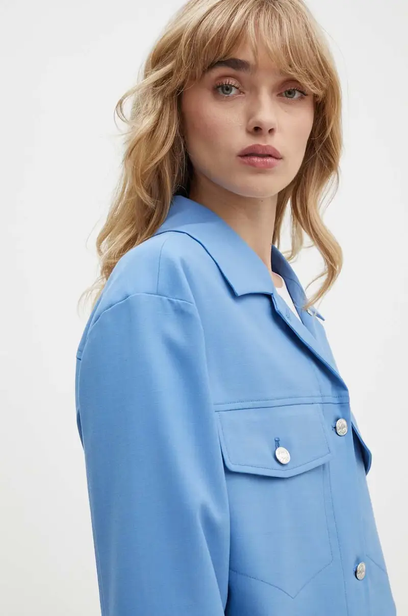 giacca in misto lana colore blu 0506.8226 miniatura 4