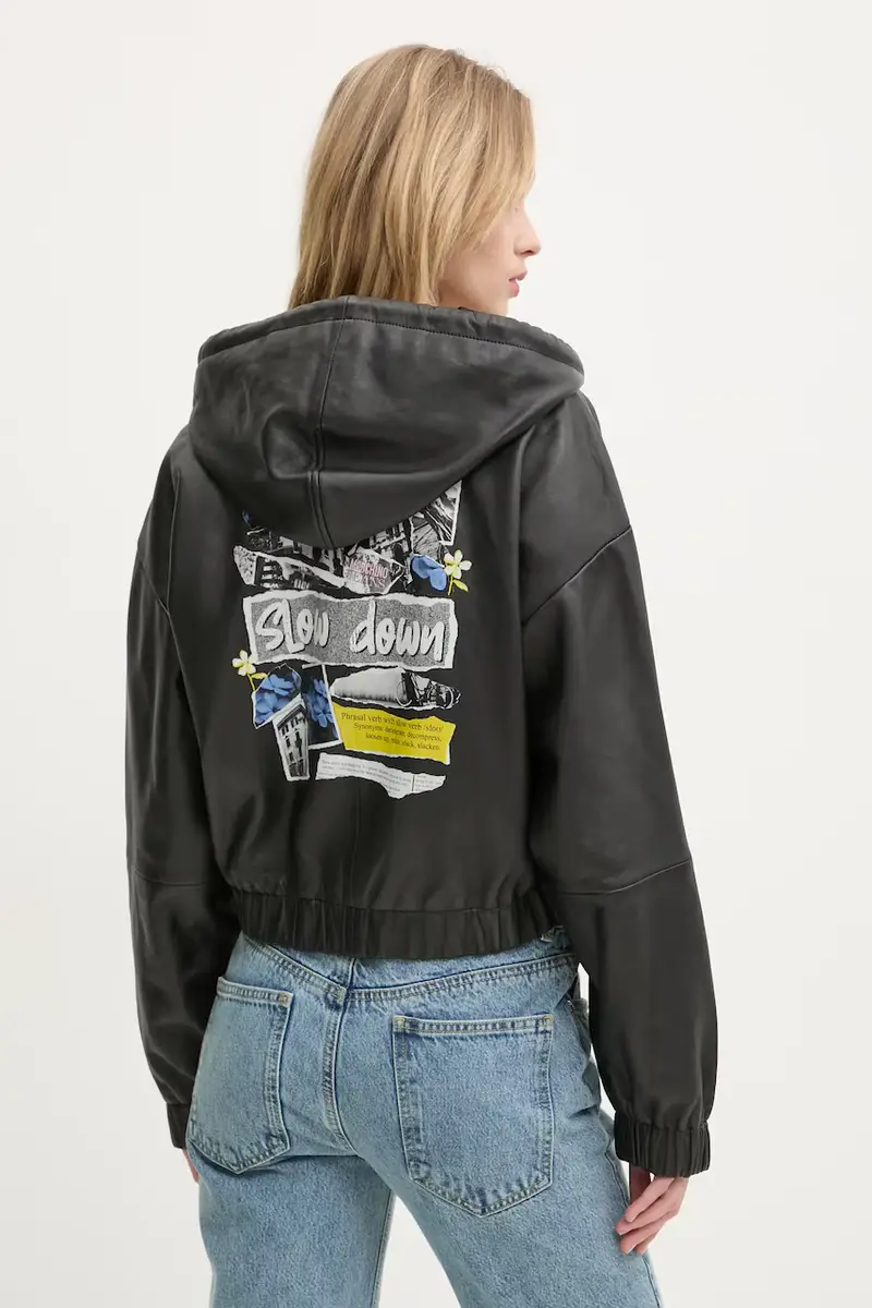 giacca in pelle donna colore nero 3707 3216 miniatura 3