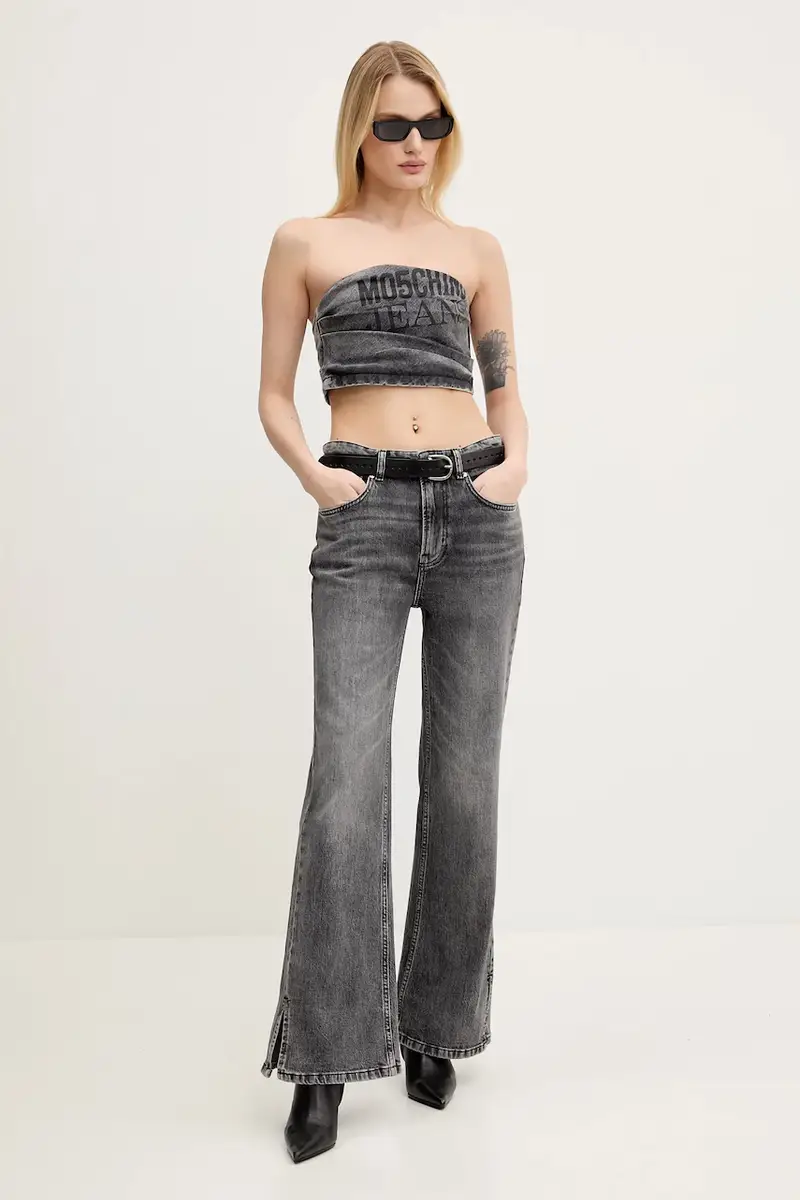 Moschino Jeans Jeans Donna Grigio 3609701 miniatura 2