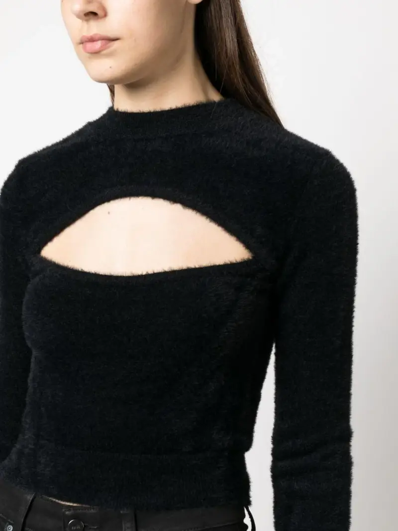 Maglia Donna Nera Poliammide miniatura 3