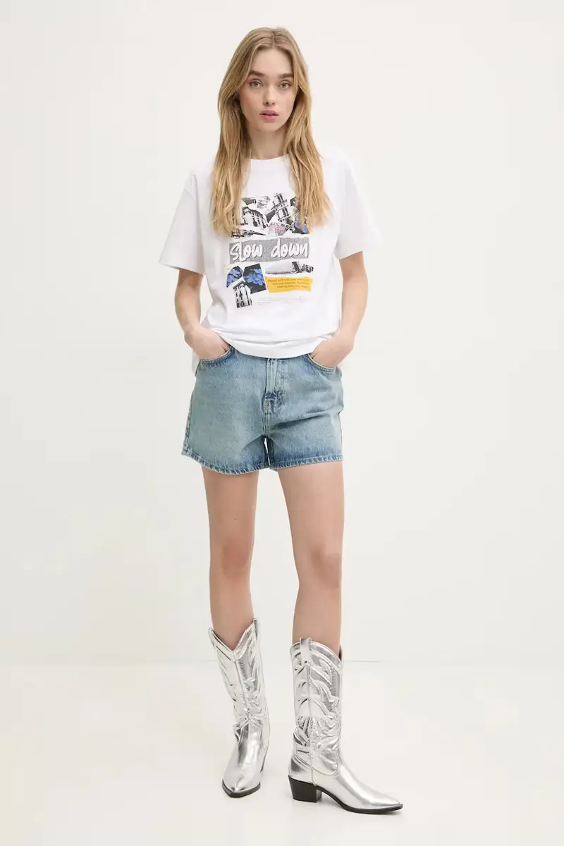 Moschino Jeans Jeans Donna Bianco 3300829 miniatura 2