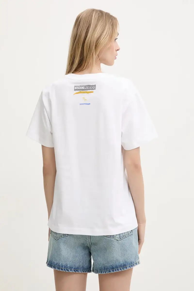 Moschino Jeans Jeans Donna Bianco 3300829 miniatura 3