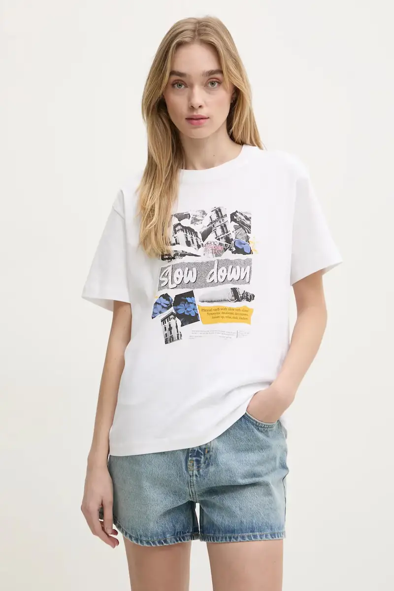 Moschino Jeans T-shirt Donna Bianco 3300829