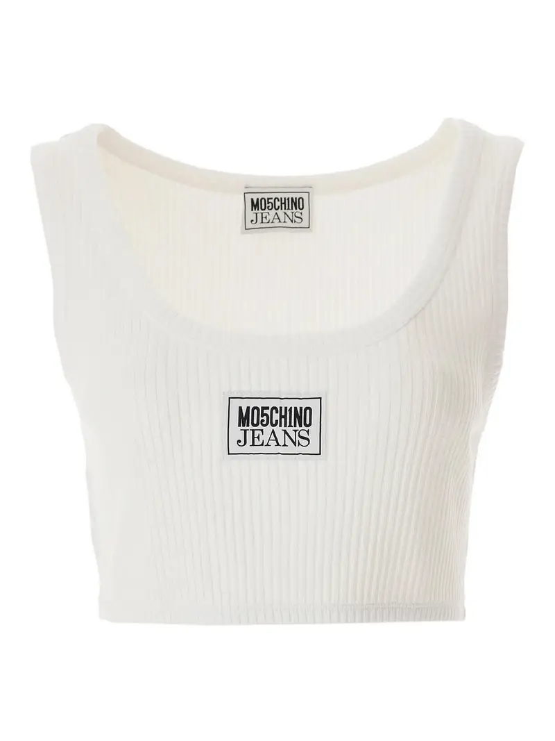 Moschino Jeans Top Bianco 3268145