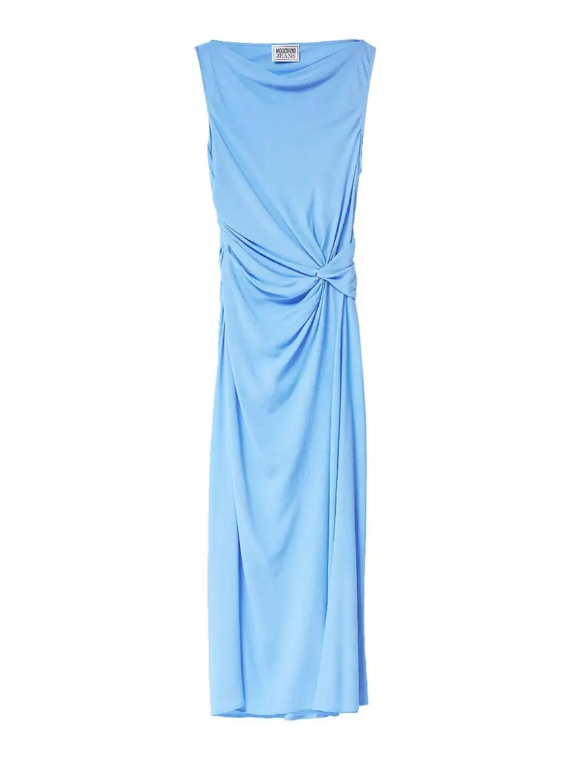 VestitoCrepe Midi Blu