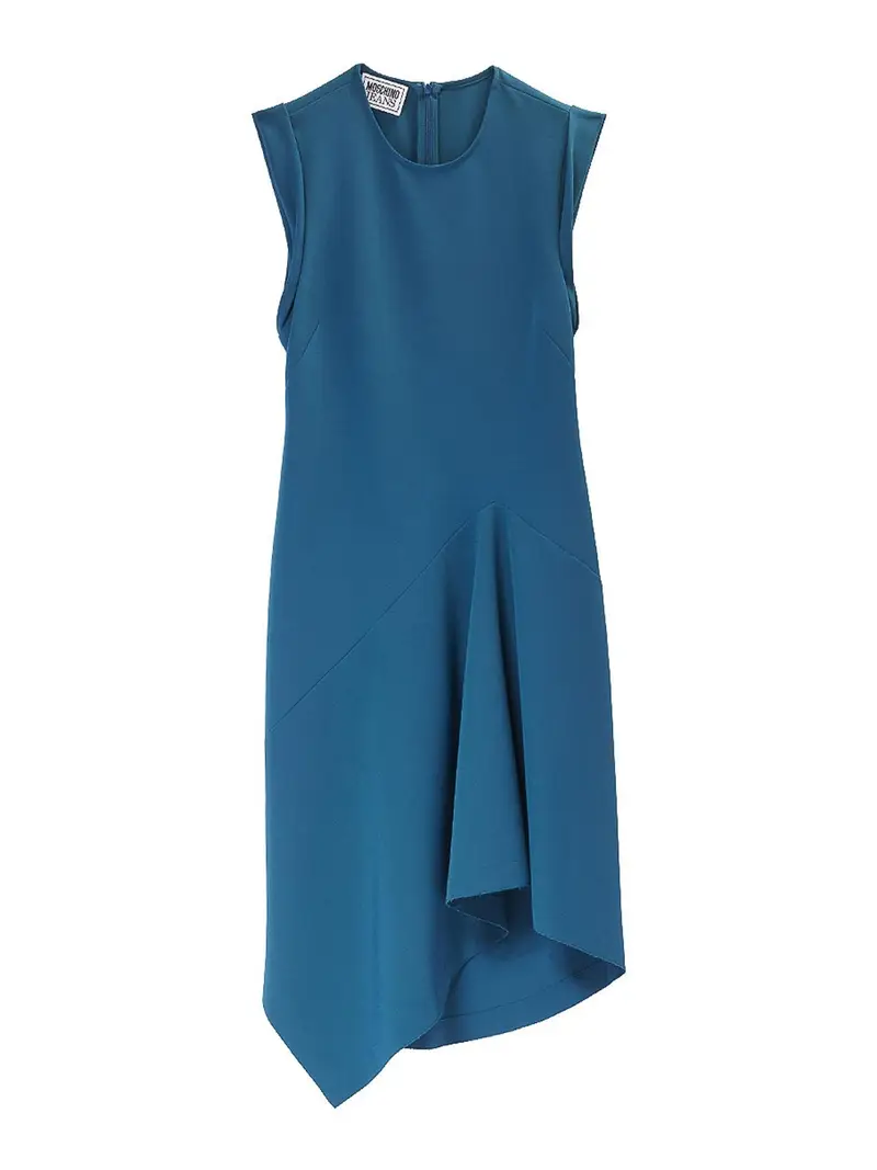 VestitoSmanicato Asimmetrico Blu