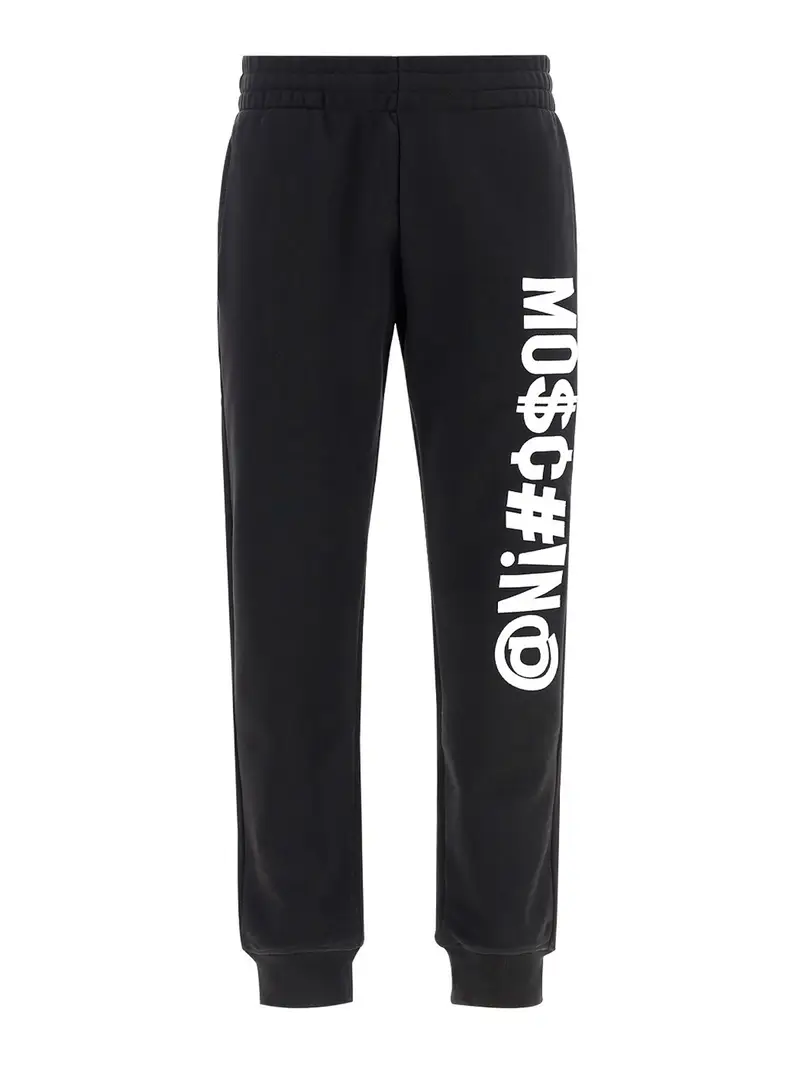 Joggers con logo ricamato Nero