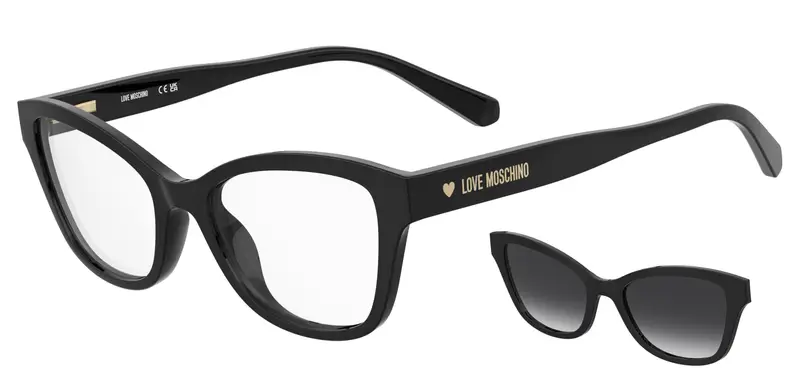 Moschino Junior MOL657/C/TN 807 Montature da vista Polyamide Nero Grigio Squadrata Normale Sfumato