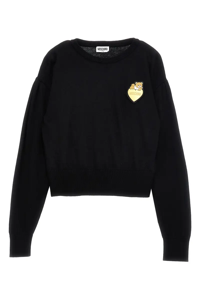 Maglione Patch Logo Nero