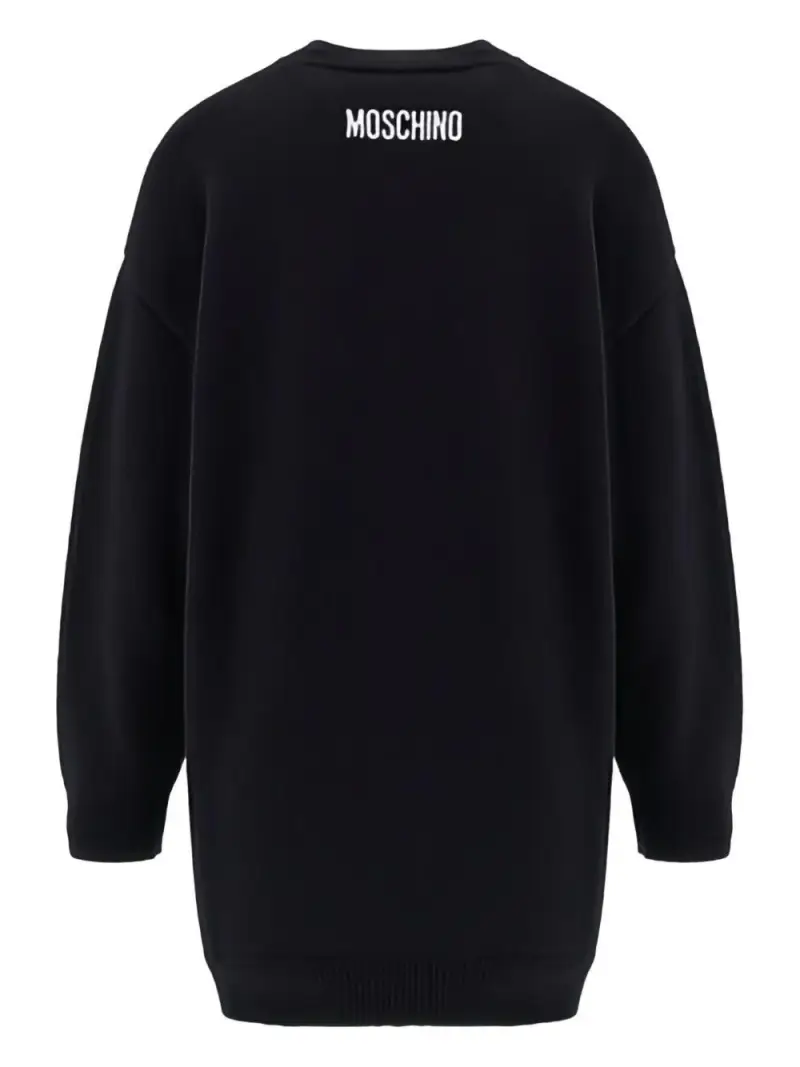 Abito nero con stampa smile miniatura 2